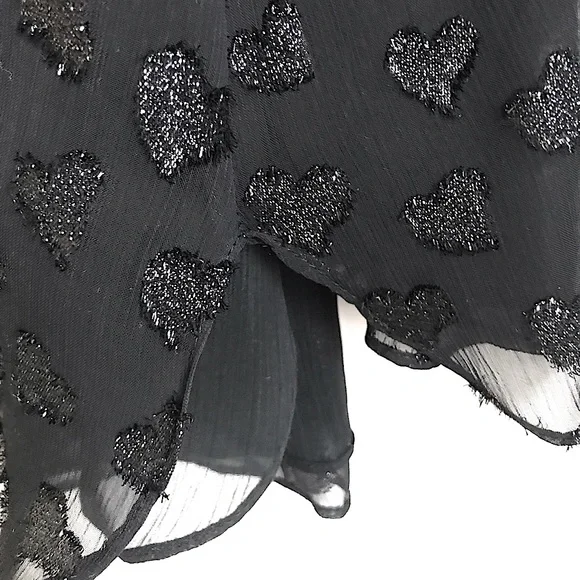 ALICE +OLIVIA Bruden Shimmery Heart Draped Top - Picture 7 of 10